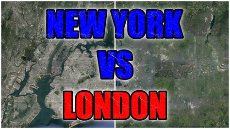 New York Vs London 4 More European Cities City Area Size Comparison