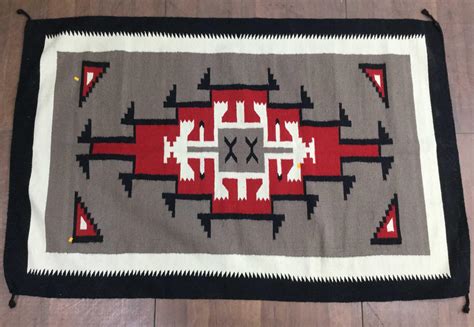 Lot Vintage Hand Woven Navajo Wool Rug