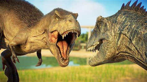 PROLOGUE FEATHERED T REX SHOWCASE Vs Giga Theri Jurassic World Evolution Dominion YouTube