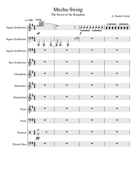 Check out our swing sheet music selection for the very best in unique or custom, handmade pieces did you scroll all this way to get facts about swing sheet music? TSK - Mecha-Swing Sheet music for Piano, Synthesizer, Bass, Percussion | Download free in PDF or ...