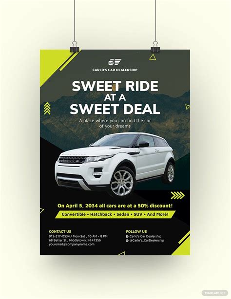 Car For Sale Poster Template In Illustrator Pages Psd Download