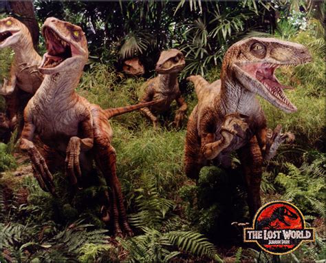 Production photographs, illustrations and conceptual drawings, models, the world of jurassic park, the magic of ilm, posters and toys. Image - The-Lost-World-Raptors.jpg | Jurassic Park wiki ...