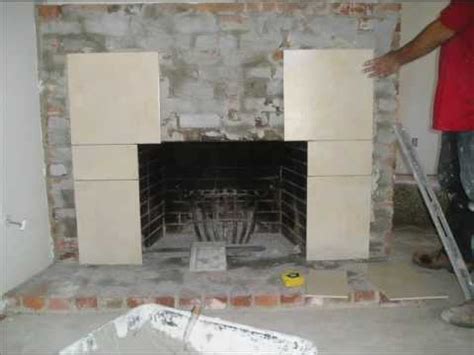 How much did the fireplace makeover cost? Fireplace Refacing From Brick to Tile - YouTube