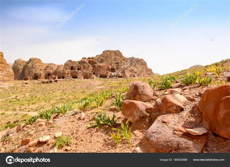 Cave Dwellings In Petra — Stock Photo © Shotsstudio 185634886