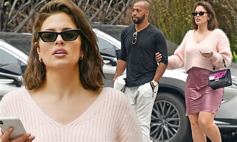 ashley graham is pretty in pink as she enjoys romantic stroll with husband justin ervin in nyc