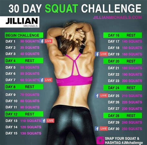 Jillian Michaels 30 Day Squat Challenge 30 Day Squat Challenge 30 Day Squat Squat Challenge