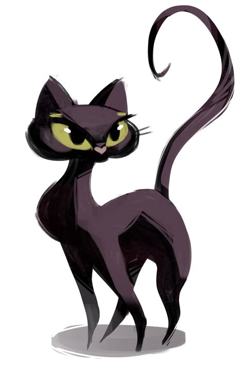 179 Black Cat Image Chat Illustration Art Illustrations Art Naif
