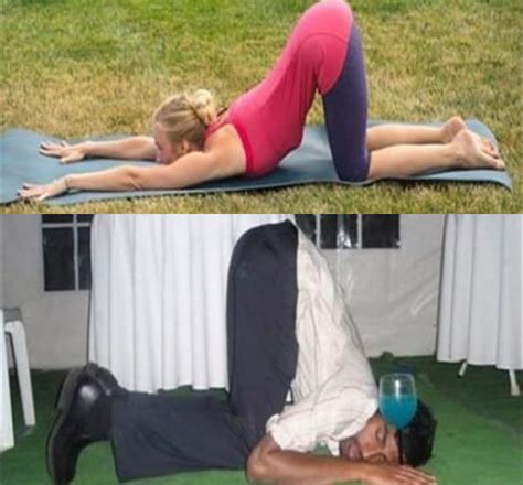 Yoga Vs Drunk Yoga 12 Pics