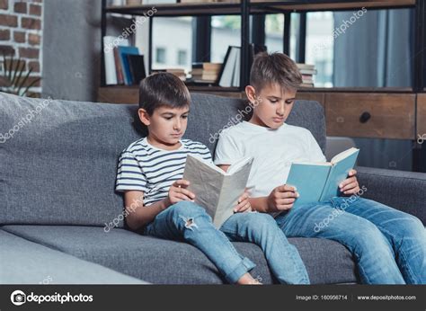 Little Boys Reading Books — Free Stock Photo © Alebloshka 160956714