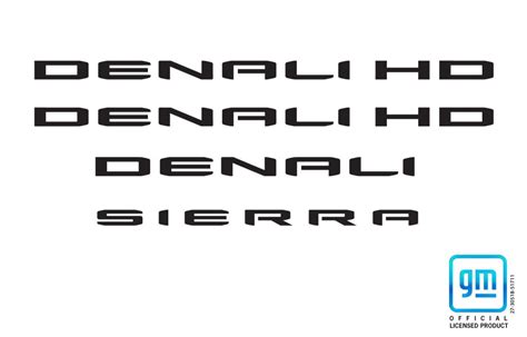 Gmc Sierra Denali Hd Emblem Overlay Decal Letters Blackout 2019 2022