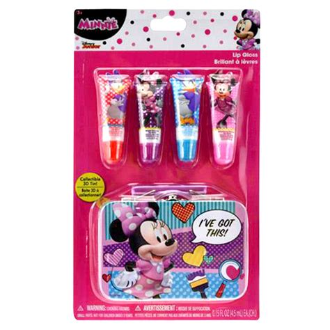 Beauty Accessories Minnie Mouse Lip Gloss W3d Tin New 383236