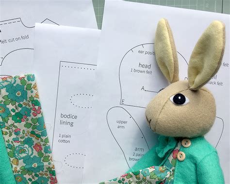 Tabitha A Rabbit Doll Sewing Pattern With Removable Clothes Tilly