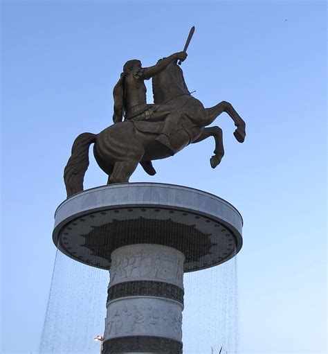 Equestrian Statue Of Alexander The Great In Skopje Macedonia
