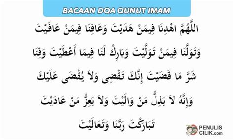 Sebagaimana disampaikan ali bin abi thalib dan mu'adz bin jabal: Paling Keren Doa Qunut Subuh Imam Dan Makmum - Smart Mommy