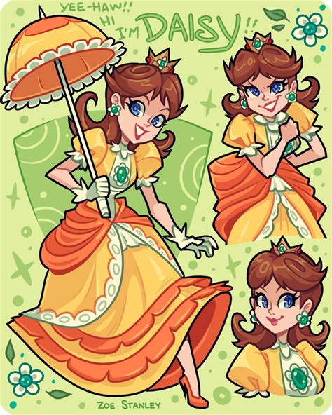 Princess Daisy By Zoestanleyarts On Deviantart Super Mario Princess