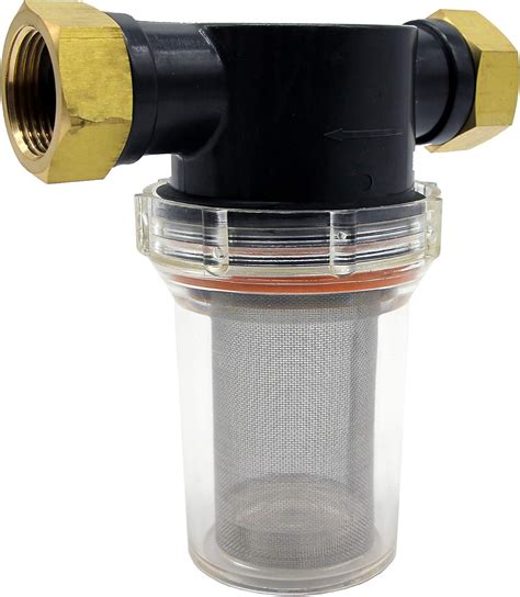 Kiam Power Products Inline Water Filter 34 Brass Stainless Steel