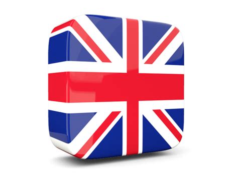 Glossy Square Icon 3d Illustration Of Flag Of United Kingdom