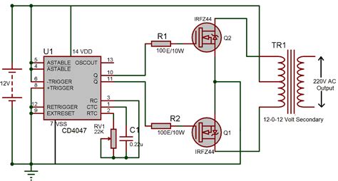 Dc Ac Power Inverter Circuit Diagram