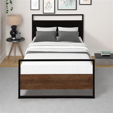 Standard bed sizes are based on standard mattress sizes, which vary from country to country. Black Metal Twin Bed Frame, Metal Twin Platform Bed with ...
