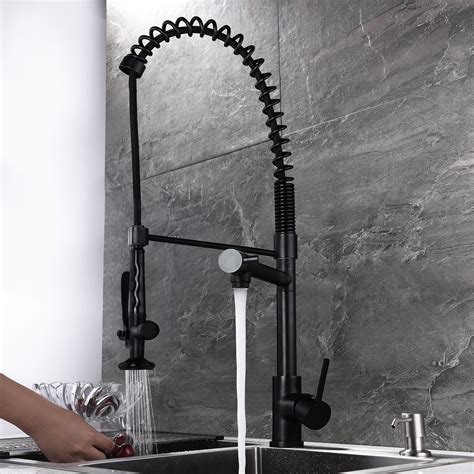 Caprie faucets embody a modern and completely functional design. Commercial Pull Down Pre-rinse Spring Sprayer Matte Black ...
