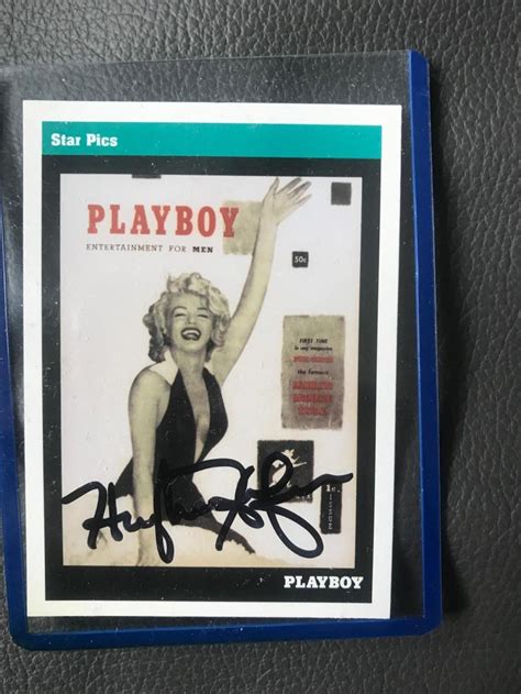 Hugh Hefner Signed Marilyn Monroe Playboy Card Certified