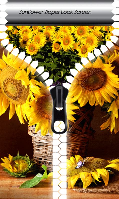 Sunflower Zipper Lock Screen Android App Free Apk By Sparrow Studio Games