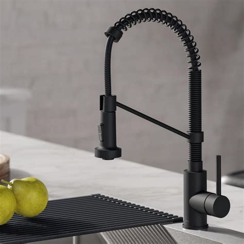 Check out our kitchen faucet selection for the very best in unique or custom, handmade pieces from our craft supplies & tools shops. Kraus Bolden Matte Black 1-Handle Pull-down Kitchen Faucet ...
