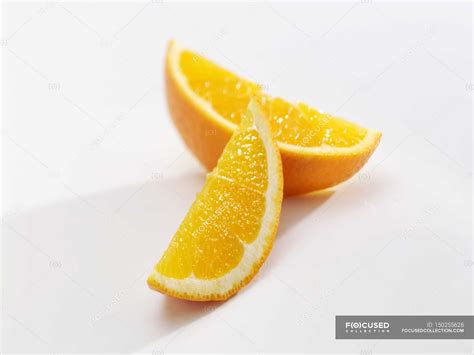 Fresh Orange Wedges — Lifestyle Tasty Stock Photo 150255628