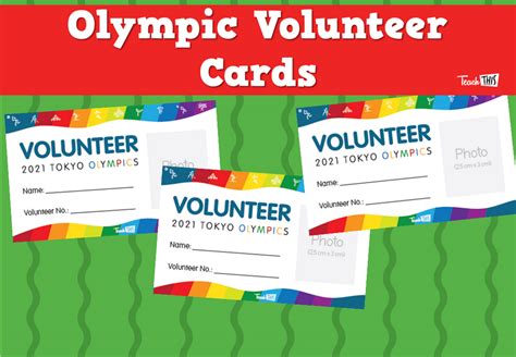 Olympic Volunteer Cards Teacher Resources And Classroom Games