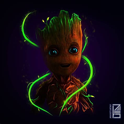 Neon marvel wallpaper for mobile phone, tablet, desktop computer and other devices. Guardians of the Galaxy Vol.2 || Baby Groot | Marvel ...
