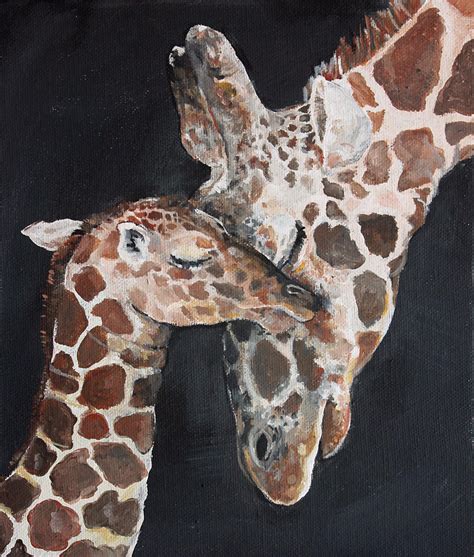 Baby Giraffe Painting By Alyssa Riley Laird Fine Art America