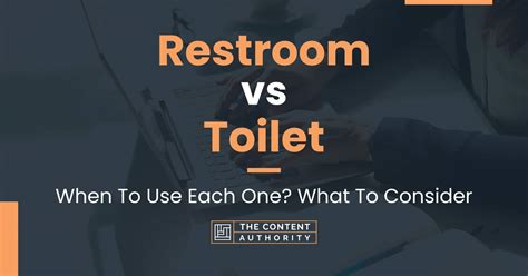 Restroom Vs Toilet When To Use Each One What To Consider