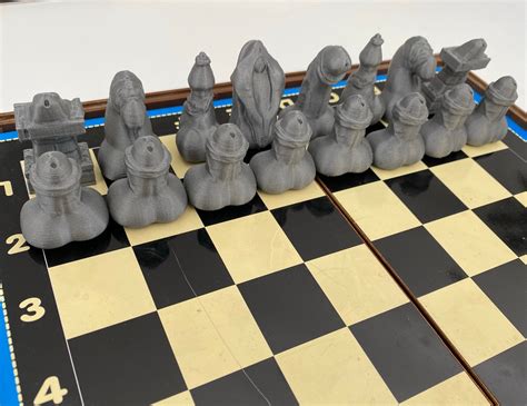 Erotic 3d Printed Phalic Chess Set Penis Vagina Cool Props Etsy