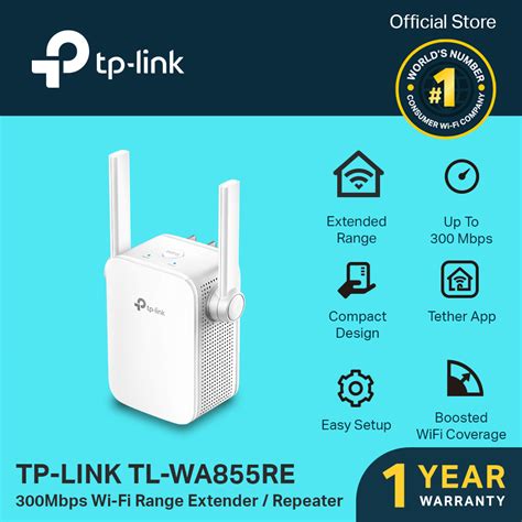 Tp Link Tl Wa855re 24ghz 300mbps Wi Fi Range Extender Wifi Repeater