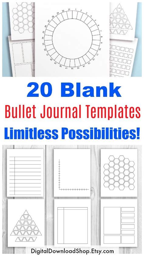 bullet journal template printables bullet journal