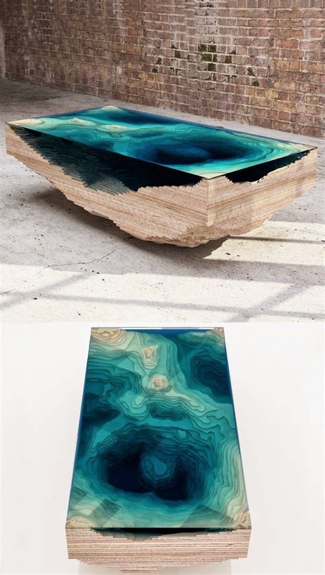 Blue agate modern space coffee table. Blue Geode Carved Coffee Table | Coffee table, Unique ...