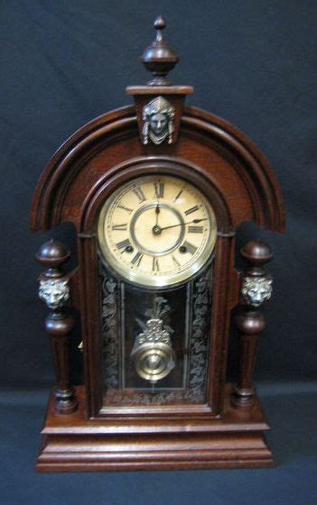 Ansonia King Mantle Clock Circa 1890s With Original Face Etched