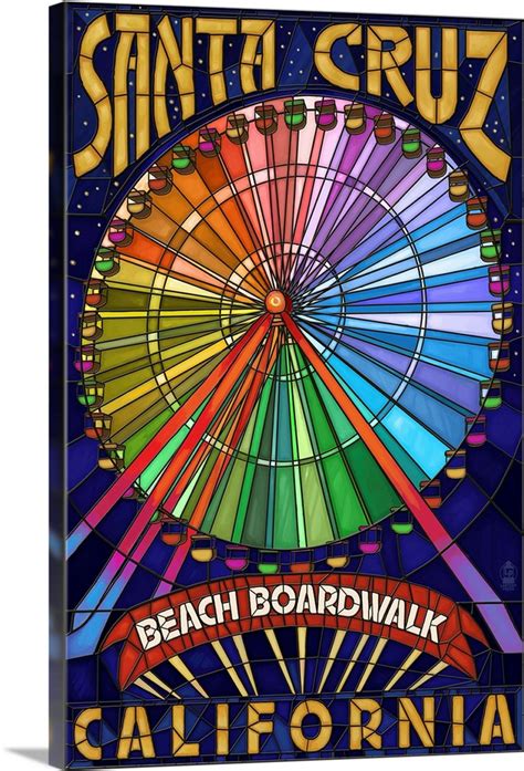Santa Cruz California Beach Boardwalk Ferris Wheel Retro Travel