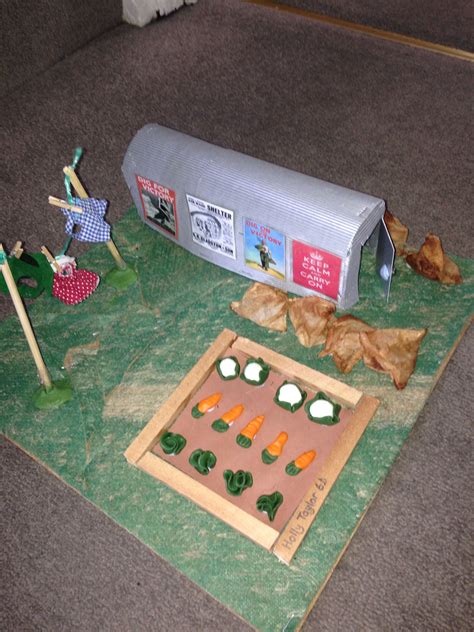 They are similar to bunkers in many regards, although they are not designed to defend against ground attack (but many have been used as defensive structures in such situations).prior to world war ii, in may 1924, an air raid precautions committee was set up in the united. WW2 Anderson shelter model | World war 2 | Pinterest ...