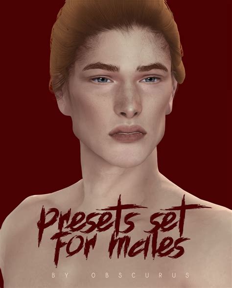 Presets Set For Your Male Sims Obscurus Sims Sims 4 Cc Eyes Sims 4