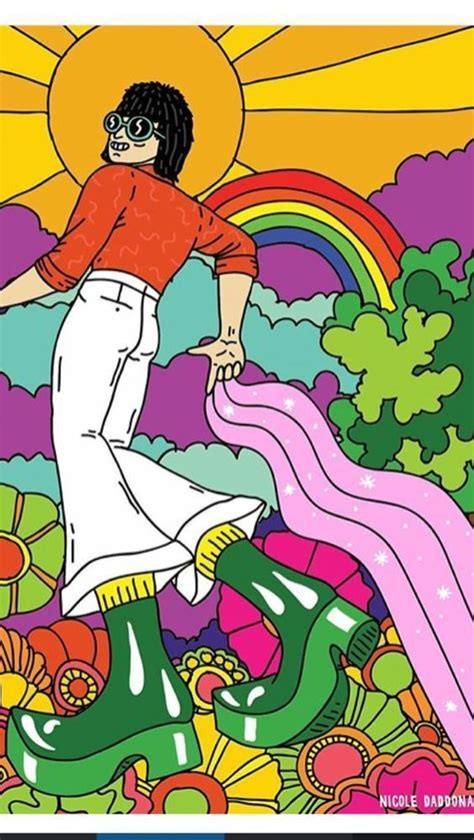 Colorful 70s Psychedelic Groovy Pop Art Comic Pop Art Wallpaper