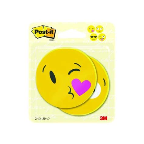 Post It Notes Emoji Shape 30 Sheets 70x70mm Pack Of 2 7100236592