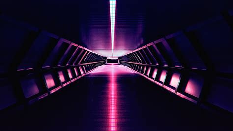 Purple Corridor Synthwave Aesthetic 4k Hd Vaporwave