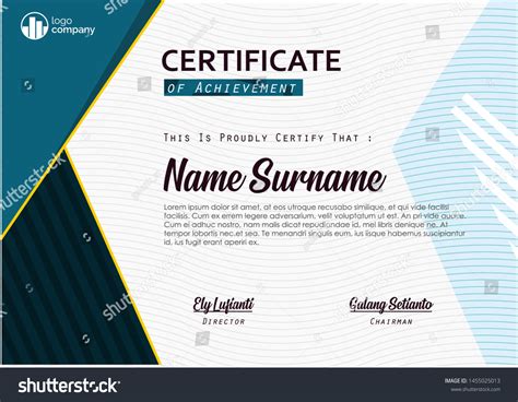 Cool Certificate Template Best Certificate Layout Stock Vector Royalty