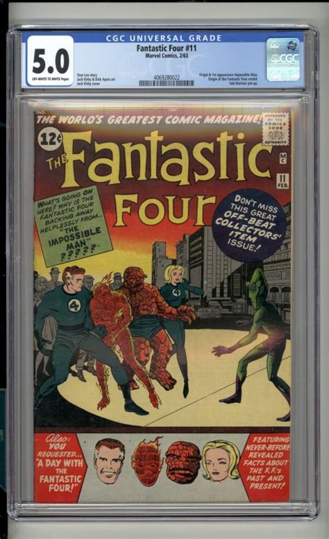 Fantastic Four 11 1963 Cgc 50 Comic Books Silver Age Marvel