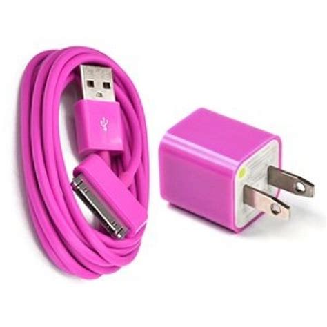 Wholesale Iphone 4s 4 2 In 1 House Power Charger Hot Pink