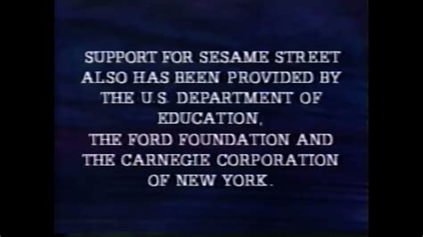 Sesame Street Funding Credits 1980s Youtube