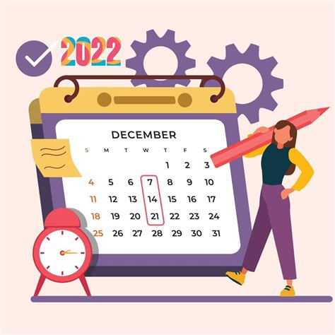 Mese Di Dicembre Nel Calendario Nel 2022 Modello Vettoriale Del