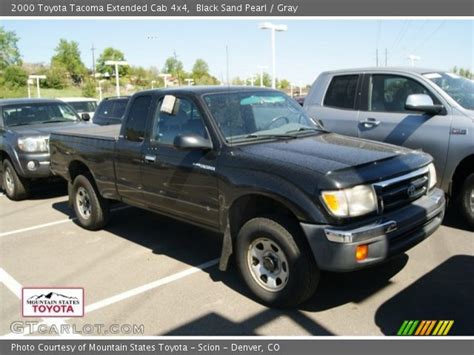 Black Sand Pearl 2000 Toyota Tacoma Extended Cab 4x4 Gray Interior