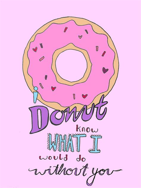 Donut Love Printable Card Etsy Donut Quotes Printable Cards Funny Food Puns